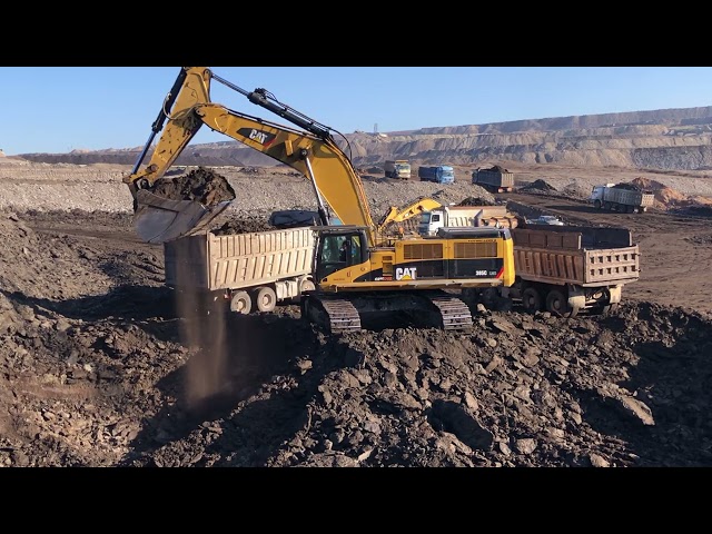 Caterpillar 385C Excavator Loading Mercedes & MAN Trucks - Sotiriadis/Labrianidis Mining Works