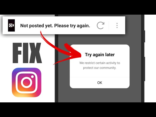 FIX Not Posted Yet Please Try Again Instagram| instagram reels not uploading problem Try again later