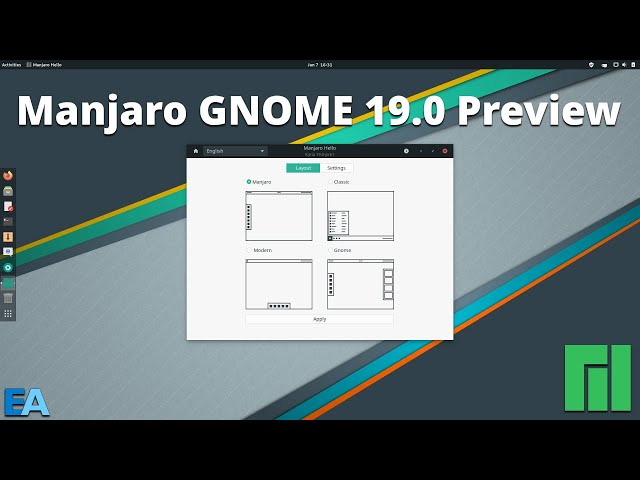 Manjaro GNOME 19.0 Preview