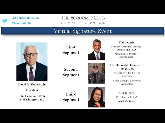 David Rubenstein Interviews Governor Larry Hogan, Ted Leonsis, and Kim Ford on COVID-19