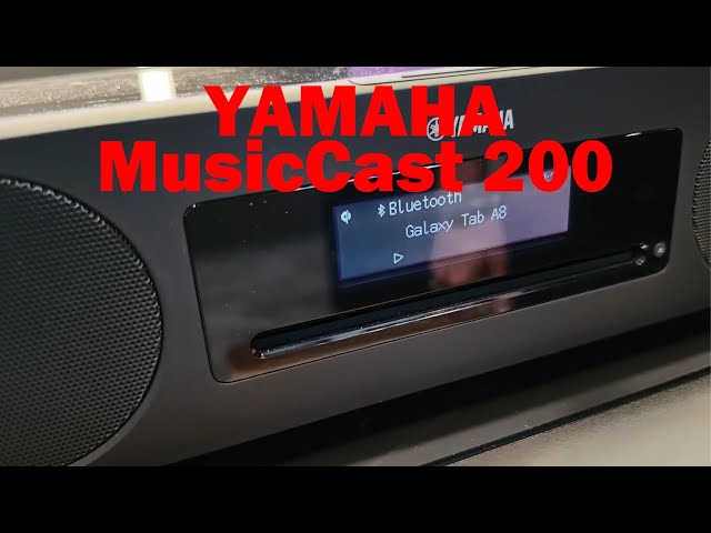 Yamaha MusicCast 200 all-in-one streaming stereo system with FM radio and CD player
