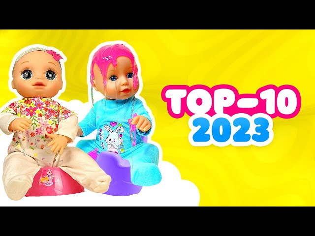 Top 10 videos with Baby Annabell doll! Pretend to play with baby dolls. Feeding & morning routine.