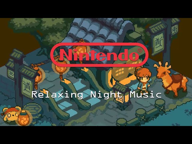 Relaxing Nintendo music video game (mostly nintendo) (w/ Night ASMR ambience)