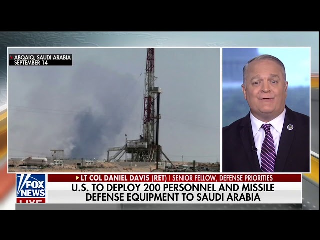 September 27, 2019: Defense Priorities fellow Daniel Davis on Fox News to discuss Iran
