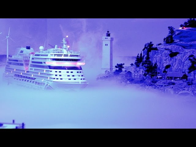 Foggy trips at Miniatur Wunderland with AIDA, Cap San Diego and the rc-ships of IG Mikromodell