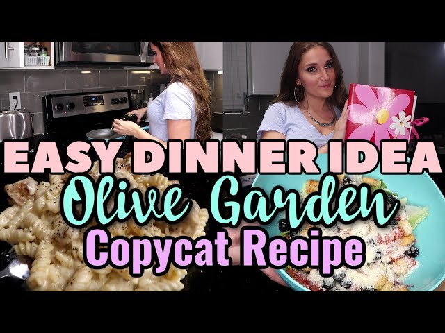 How to Make Olive Garden-Inspired Salad and Chicken Alfredo ♥ Cook With Me