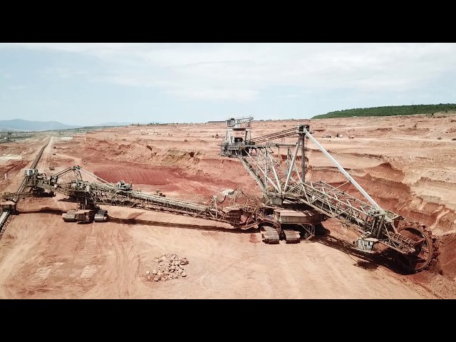 Huge Bucket Wheel Excavator Working At Coal Mines