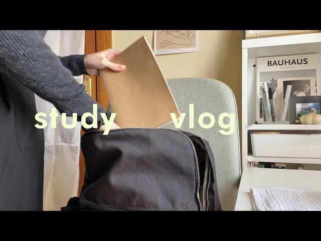 sub) STUDY VLOG | studying and eating, online class, writing thesis, trying to be productive 大学生の日常