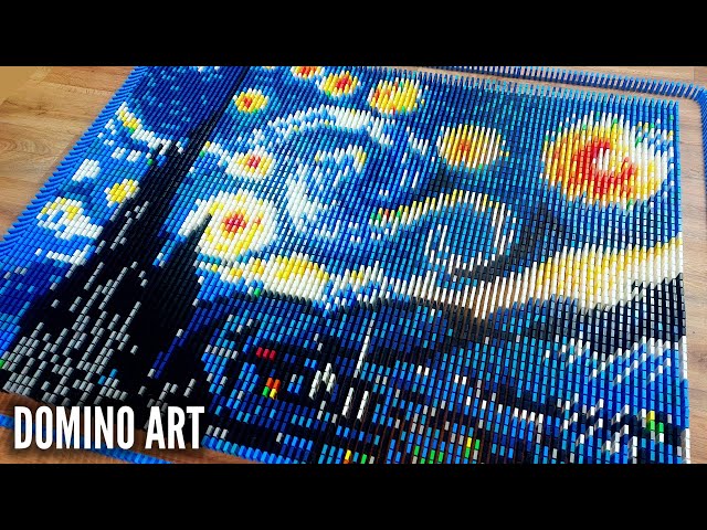 STARRY NIGHT Made From 7,000 DOMINOES | Domino Art