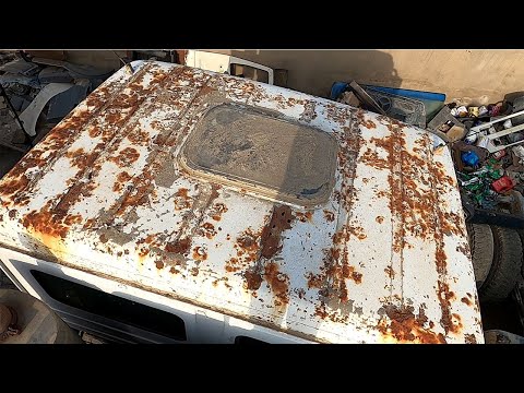 How to Repair a Damaged Truck Roof with Fiberglass ||  Truck Roof Repair with Fiberglass ||