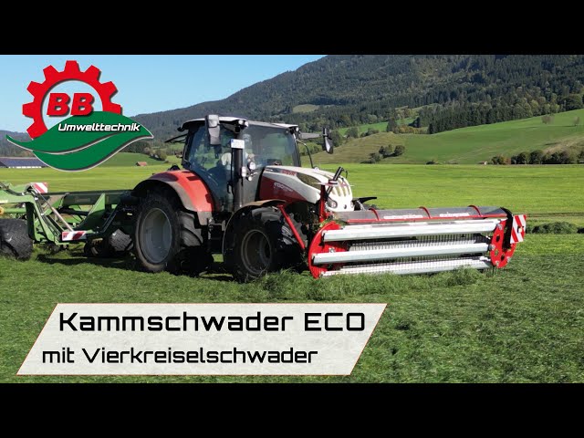 BB-Umwelttechnik | Steyr CVT 4130 | BBU Kammschwader 330F ECO | Krone Swadro 1400 4- Kreiselschwader