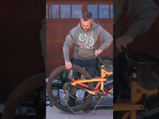 Ever wonder how people travel with their mountain bikes? Here’s a demo unpacking a flight bag!