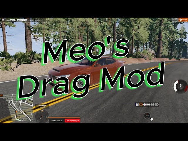 BeamNG Drive--Meo's Drag Mod Car Chases and Crashes!!