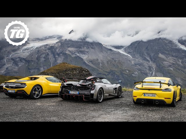 Ferrari 296 GTB, Pagani Huayra BC Roadster & Porsche Cayman GT4 RS | Top Gear Series 33
