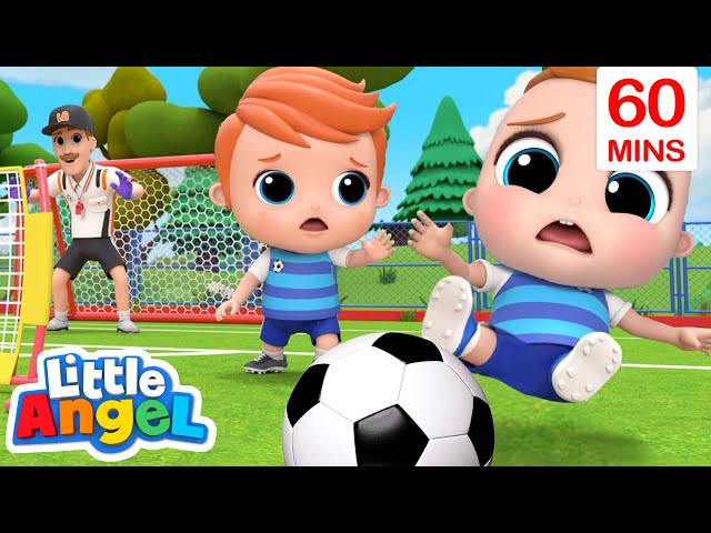 Soccer and Sports Song | Little Angel Sing Along | Learn ABC 123 | Fun Cartoons | Moonbug Kids