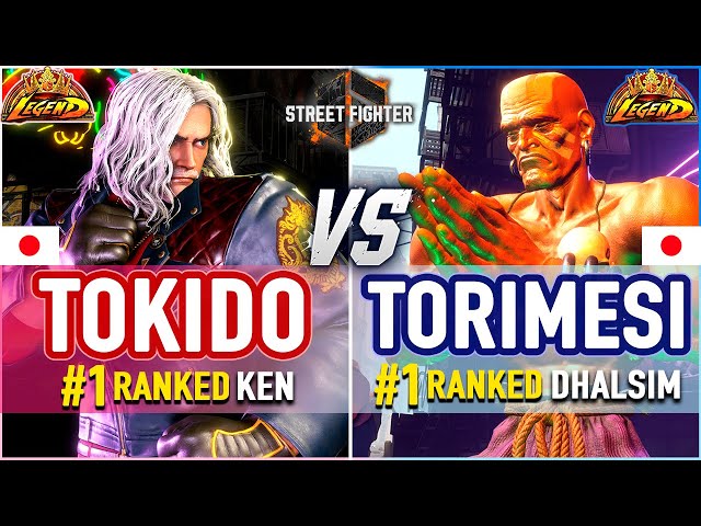 SF6 🔥 Tokido (#1 Ranked Ken) vs Torimesi (#1 Ranked Dhalsim) 🔥 SF6 High Level Gameplay