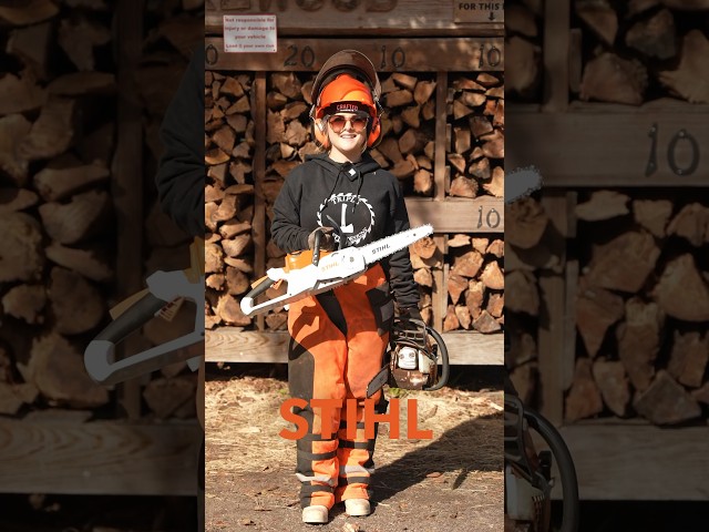 Zoe is testing out her new STIHL MSA 60 from I-4 Power Equipment This little chainsaw is incredible!