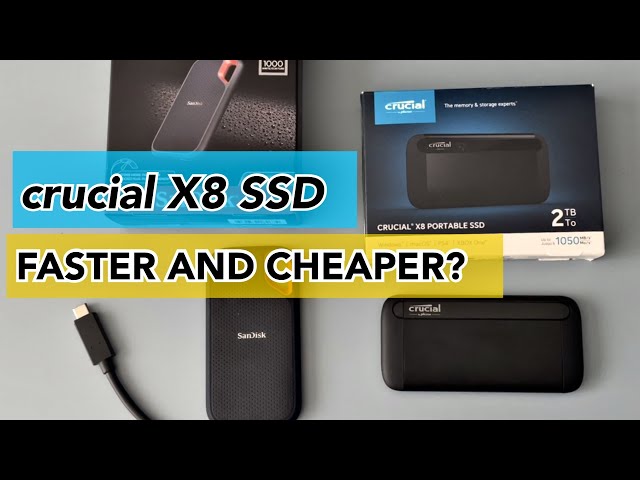 2023 Crucial X8 SSD and Sandisk Extreme Portable SSD Speed Tests | Read, Write, and Video Rendering