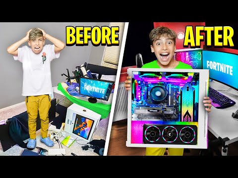 Destroying Our Son's GAMING SETUP, Then Surprising him with NEW ONE!