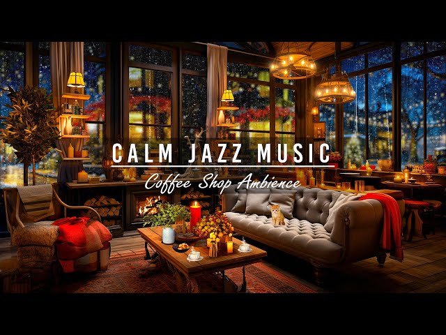 Calm Jazz Instrumental Music for Studying, Focus ☕ Relaxing Jazz Music & Cozy Coffee Shop Ambience