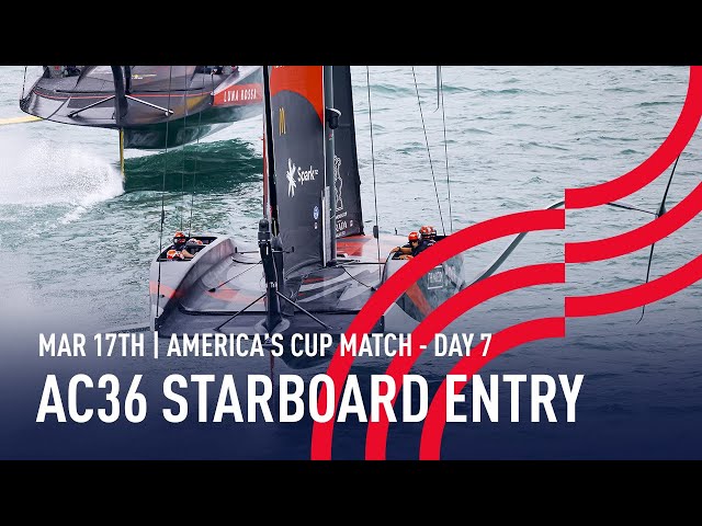 The 36th America’s Cup | Starboard Entry Stern Camera | 🔴 LIVE Day 7