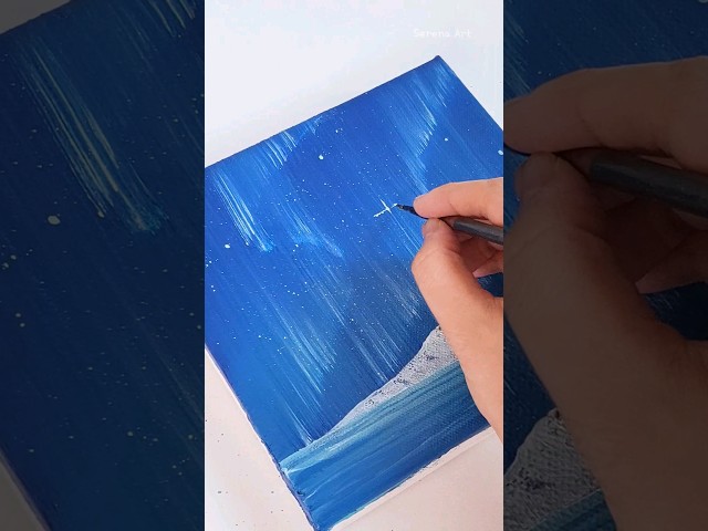 Easy aurora acrylic painting technique #art #painting #paintingtutorial