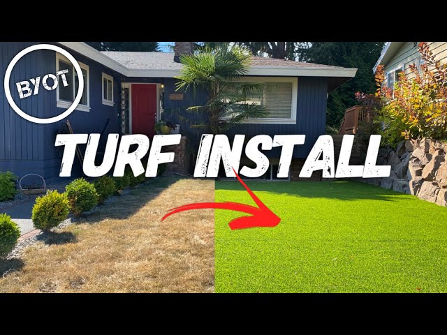 HOW TO INSTALL SYNTHETIC GRASS // DIY Artificial Grass