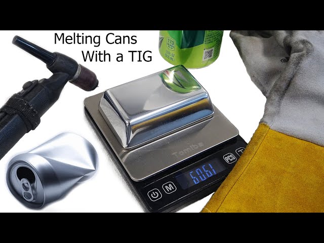TIG Welding - Melting Aluminum Cans into Ingots with a TIG Welder