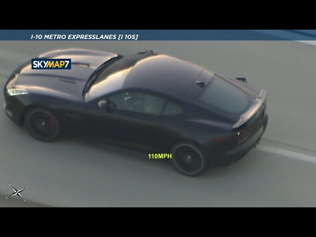 CHASE: Wild high-speed chase of stolen Jaguar through LA freeways