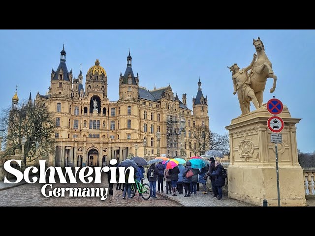 Schwerin, Germany - Rainy Walking Tour 2024 - 4K UHD