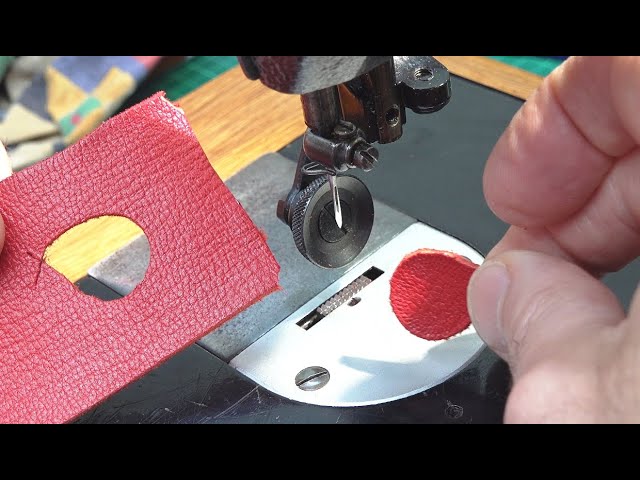 How To Cut Fine Leather Inlay On A Sewing Machine With A Specially Adapted Needle