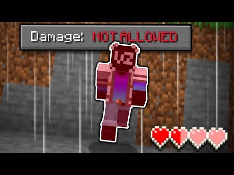Beating Minecraft, but I'm NOT ALLOWED TO TAKE DAMAGE!