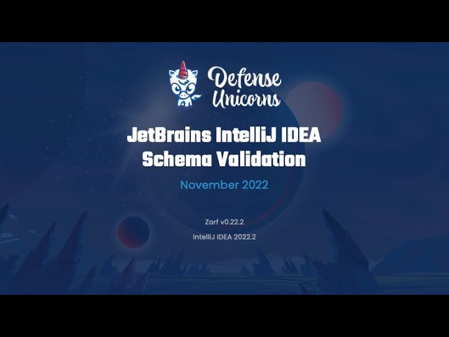 Zarf Schema Validation In IntelliJ IDEA