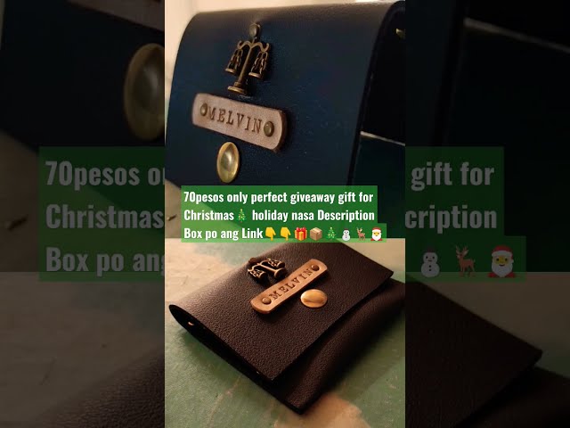 Personalized Leather Coin purse with name & charm for souvenir giveaway this Christmas 🎄⛄🦌🎅🎁 70php