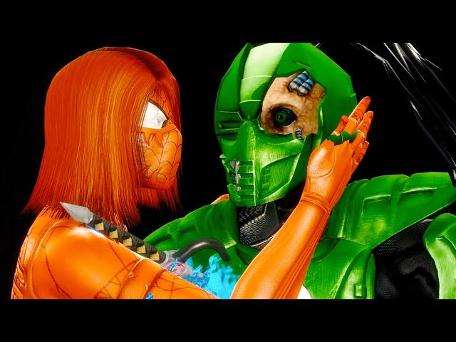 Mortal Kombat 9 - All Fatalities & X-Rays on Green Lantern Cyber Sub-Zero 4K Ultra HD Gameplay Mods