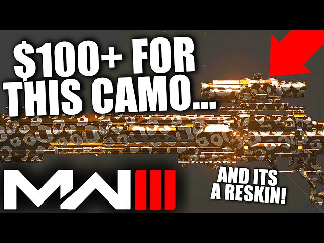 WOW! Activision Is Selling a *$100* Camo Now.. And It's Just An Old Reskin! (MW3 Gold Cheetah Drama)