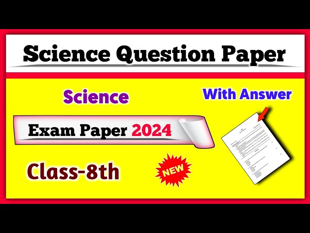 Class 8 Science Annual Exam 2024 Question Paper with Solution | SA 2 | Solution For You