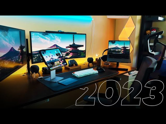 My Productivity Desk Setup for 2023 - Dual Monitors, M1 Mac Mini, and More!