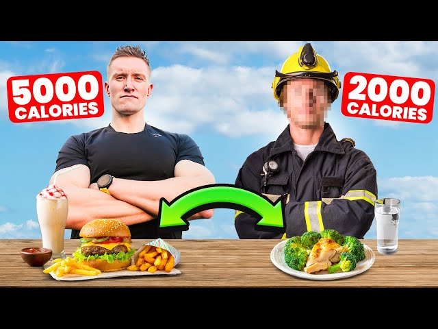 I Swapped DIETS with my FIREMAN Brother! (bad idea)