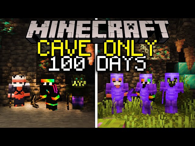 100 Players Simulate Civilization for 100 Days on my CAVE ONLY WORLD Minecraft SMP