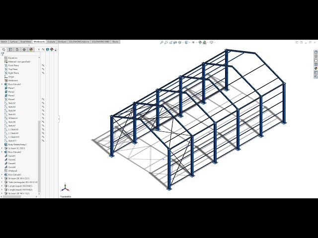 Industrial Shed Design (10-20 m Span) Using Solidwork | As per IS875-part-3|