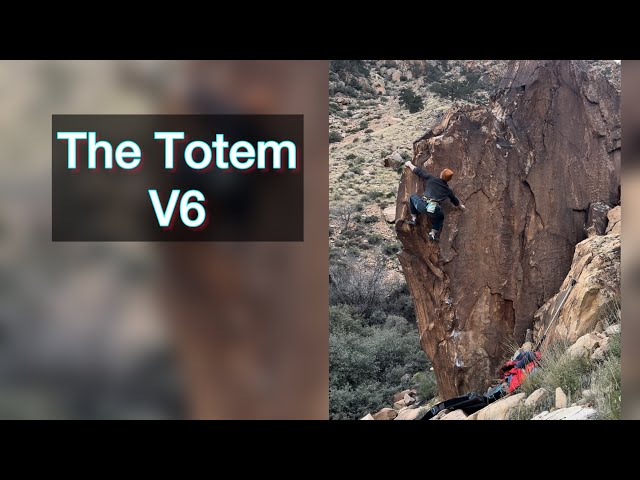 The Totem V6 (7A) - Southern Outcrops • Red Rock Canyon Bouldering (NV)