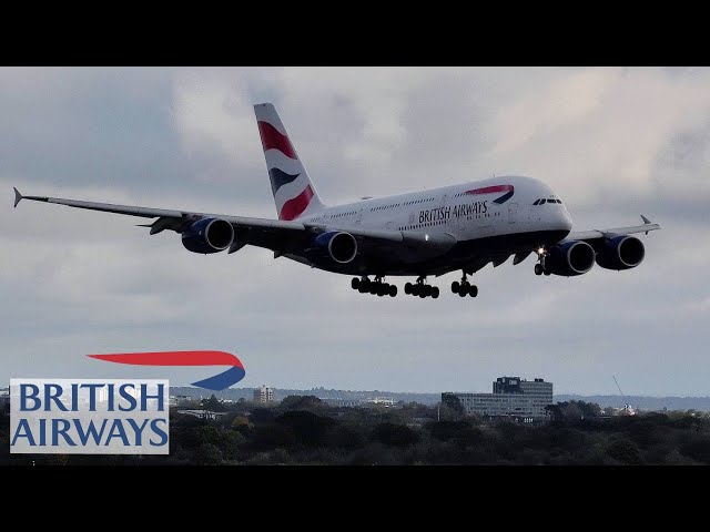 BRITISH AIRWAYS AIRBUS A380-800 London Heathrow 27R Landing