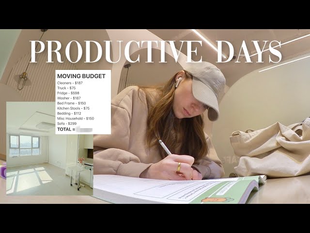 a *PRODUCTIVE* week 💫 apartment hunting (i found the one!), budgeting + studying korean