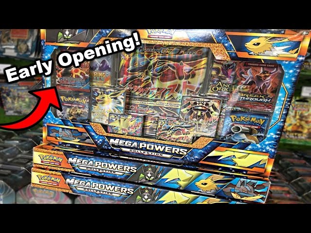 EARLY POKEMON MEGA POWERS COLLECTION BOX OPENING!