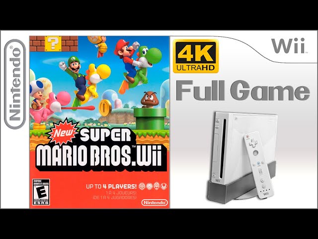 New Super Mario Bros. Wii - Full Game Walkthrough / Longplay (4K60ᶠᵖˢ UHD)