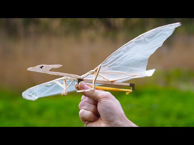 Flying Rubber Band Powered Dinosaur