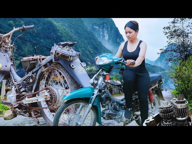 Full Video: Mechanic Girl repairs and restores, build Motorcycle from scrap Motorcycle, Girl repair