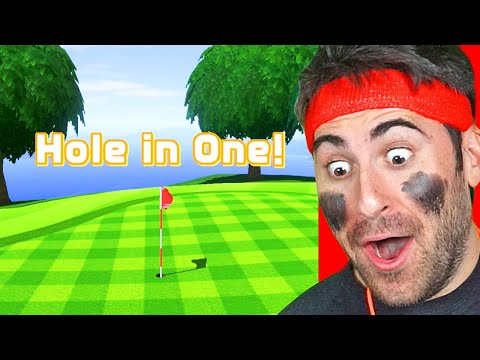 I HAVE THE 1ST HOLE IN ONE IN SWITCH SPORTS GOLF!!!!!