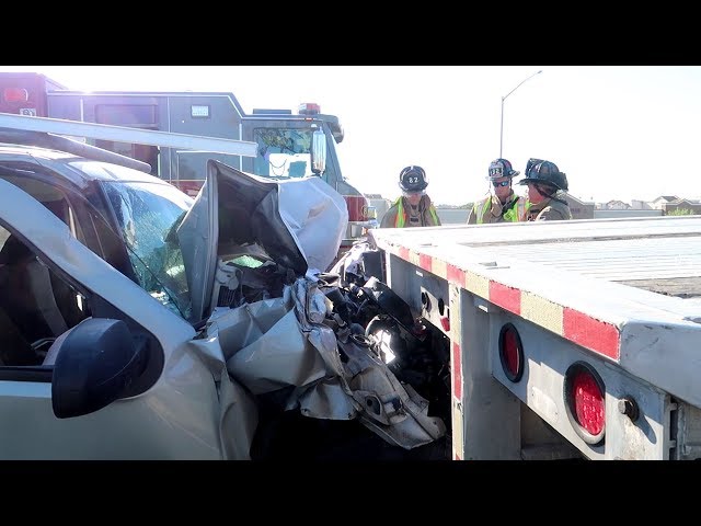 Truck Rear Ends Big Rig on I-160